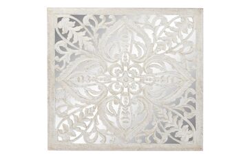 DÉCORATION MURALE MDF MIROIR 121,5X3X121,5 BLANC DP184979 1