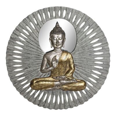 WALL DECORATION RESIN MIRROR 59X5X59 BUDDHA DP189995