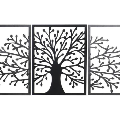 WALL DECORATION SET 3 METAL 141X1,3X61 TREE DP193935