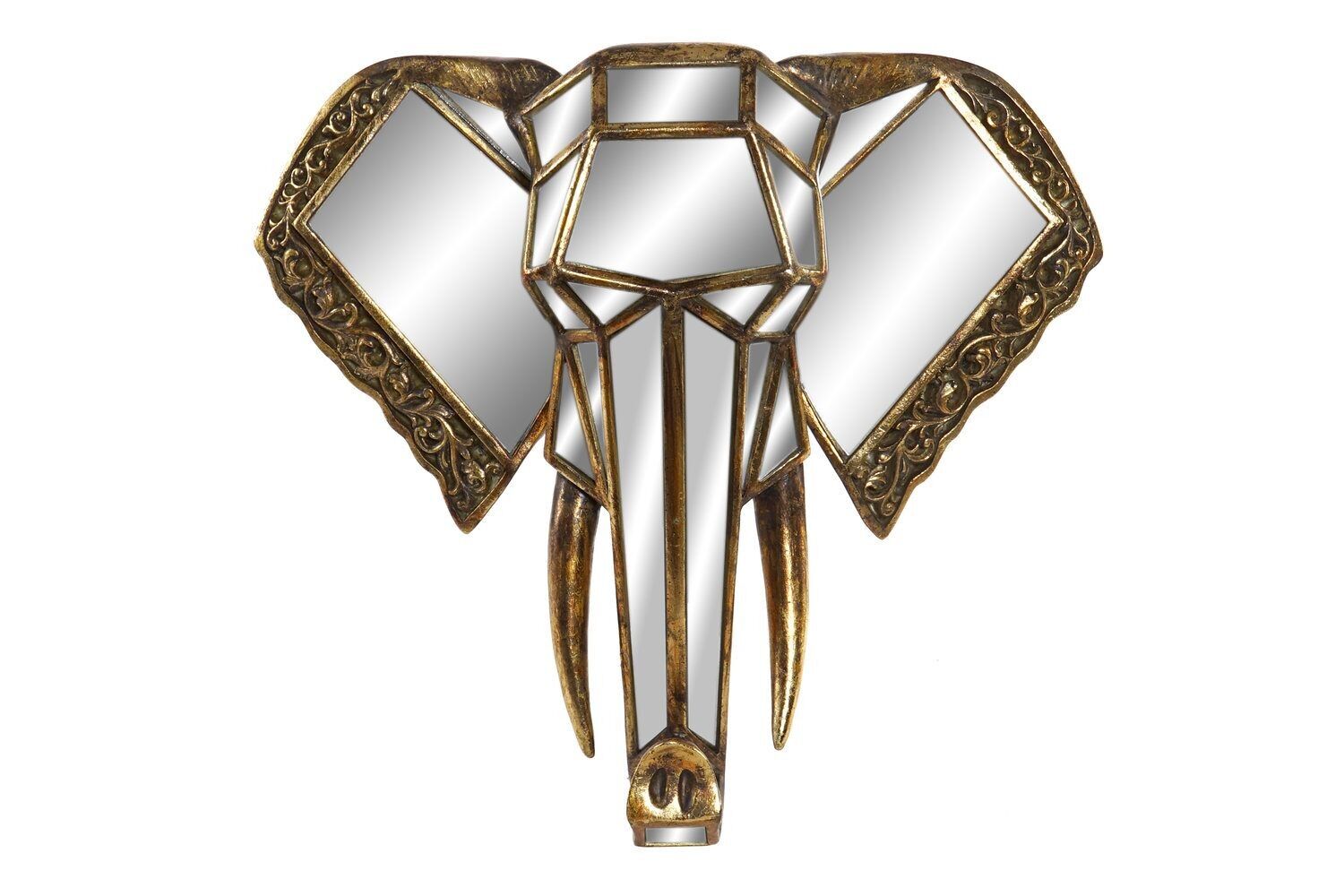 DECORAZIONE PARETE SPECCHIO IN RESINA 41X11X38 ELEFANTE DP195728