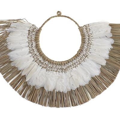 FEATHER FIBER WALL DECORATION 70X3X50 BROWN DP195790