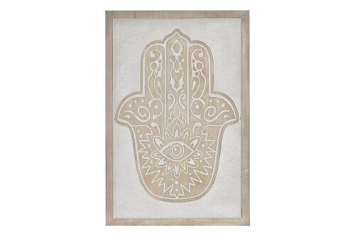 DECORACION PARED MDF 40X1X60 HAMSA MARRON DP196475