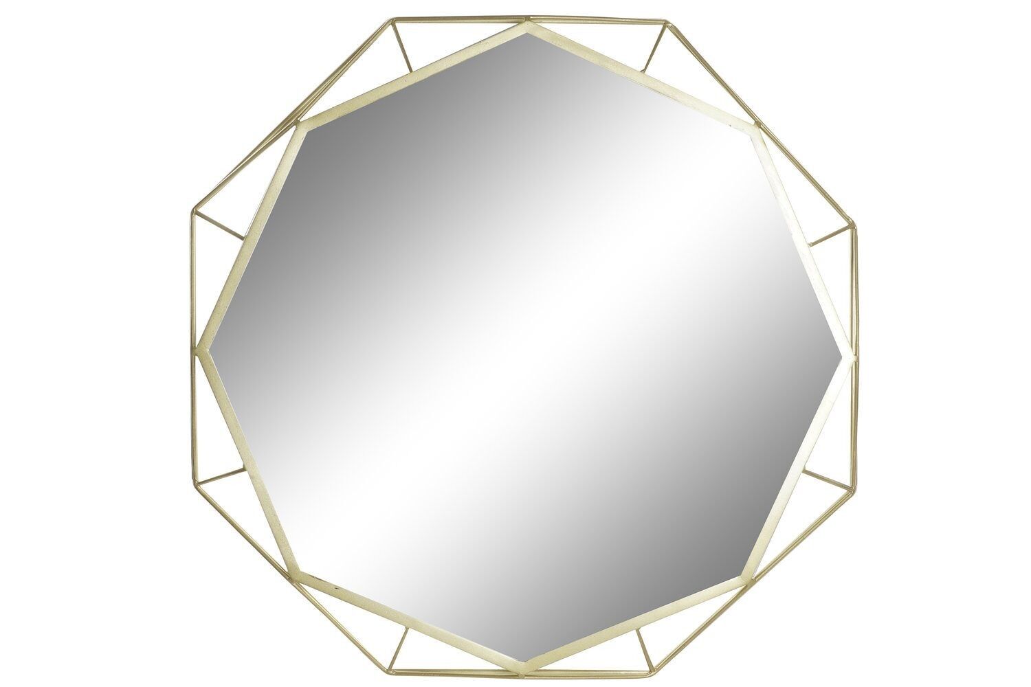 MIROIR FER MIROIR 72X6X72 DORÉ MAT ES179450