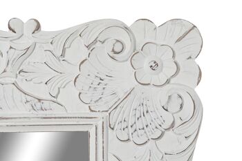 MIROIR MDF MIROIR 91X3X183 FLORAL SCULPTÉ BLANC ES184991 3