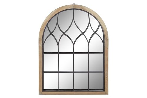 ESPEJO MADERA METAL 58X3X78 VENTANA MARRON ES190128