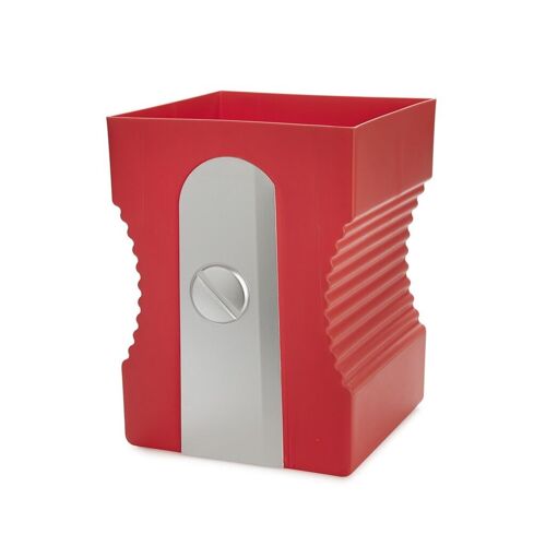 Corbeille à papier-Wastebasket - Papelera- Papierkorb, Sharpener,red