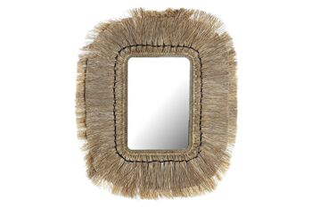 MIROIR EN VERRE DE JUTE 50X2X60 NATUREL ES194465 1