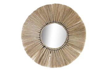 MIROIR EN VERRE DE JUTE 45X3X45 NATUREL ES194474 1