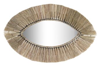 MIROIR EN VERRE DE JUTE 54X3X34 NATUREL ES194476 1