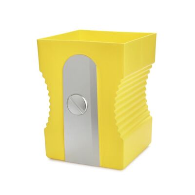 Corbeille à papier-Wastebasket - Papelera- Papierkorb, Sharpener,yellow