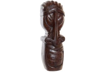 FIGURE MANGUE 15X10X44,5 AUTOCHTONE SCULPTÉ MARRON FD162059 1