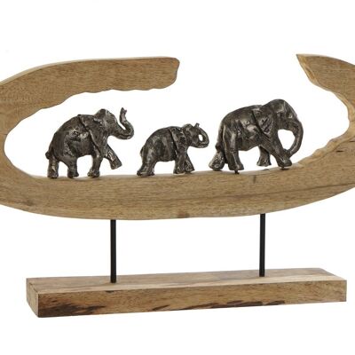 FIGURA MANGO ALUMINIO 68X9X33 ELEFANTE NATURAL FD174947