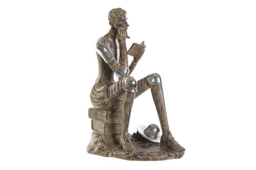 FIGURA RESINA 25X15X35 QUIJOTE MARRON FD185064