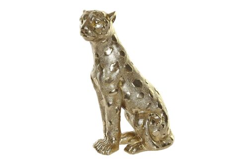 FIGURA RESINA 20X12X29,5 LEOPARDO DORADO FD189961