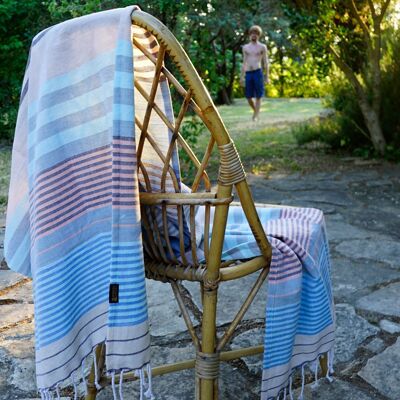 FOUTA IN COTONE BIOLOGICO - Collezione SUD - Colore WAVES