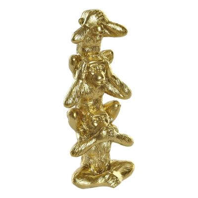 FIGURA RESINA 8,5X6X20 MONOS DORADO FD190304