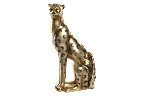 FIGURA RESINA 23,5X16X43 LEOPARDO DORADO FD190313