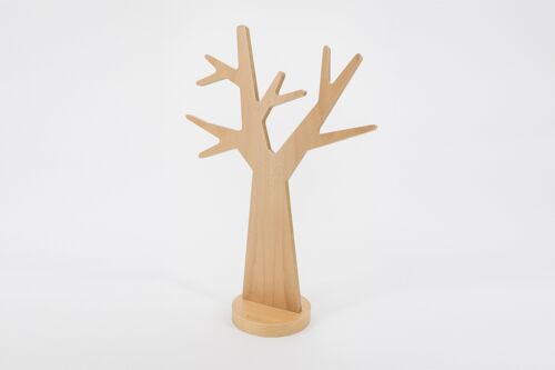 l'Arbre à Bijoux - (made in France) en bois de Hêtre - Petit modèle - Socle rond