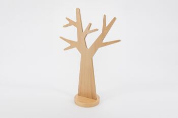 l'Arbre à Bijoux - (made in France) en bois de Hêtre - Petit modèle - Socle rond 1