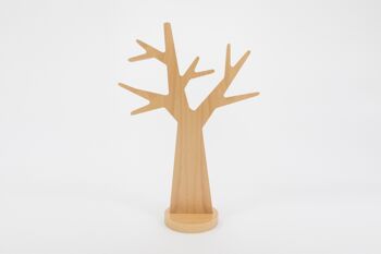 l'Arbre à Bijoux - (made in France) en bois de Hêtre - Petit modèle - Socle rond 2