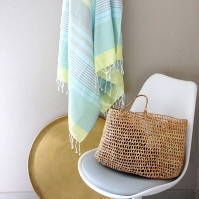 ORGANIC COTTON FOUTA - SUD Collection - Color SUNNY LIME