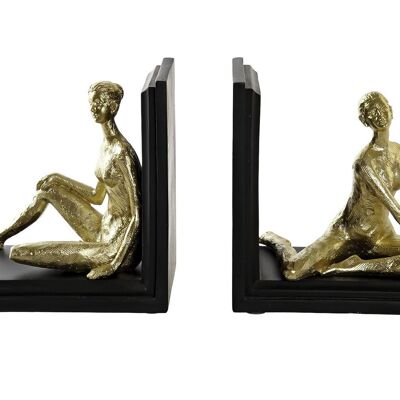 BOOKENDS SET 2 RESIN 17,5X12X17 WOMEN GOLDEN FD190391