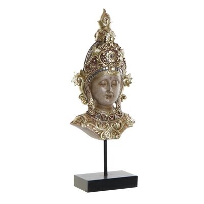 METAL RESIN FIGURE 15X7X38 BUDDHA HEAD GOLDEN FD190447