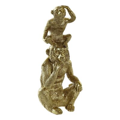 FIGURA RESINA 13,5X10X30 MONOS DORADO FD191120