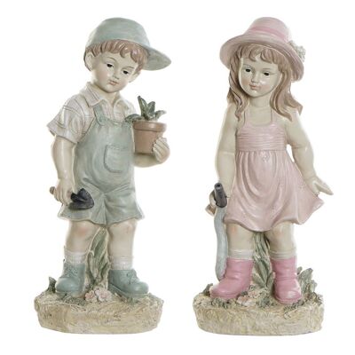 FIGURA IN RESINA 18X15X41 RAGAZZO 2 ASSORTIMENTI. FD191751