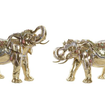 RESIN FIGURE 45,5X20X35 ELEPHANT 2 ASSORTMENTS. FD194705