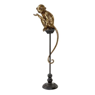 FIGURE RESIN METAL 32X21X105 AGED MONKEY FD194751