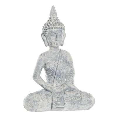 HARZFIGUR 15X9X22 HELLGRAUER BUDDHA FD195182