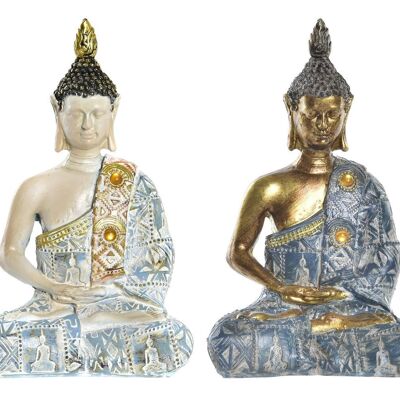 FIGURA IN RESINA 9.5X6.5X16 BUDDHA CONSUMO 2 ASSORTIMENTI. FD195414