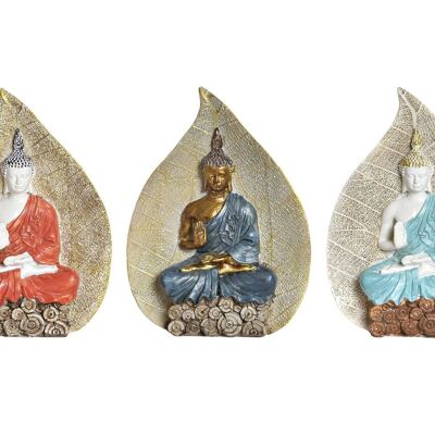 FIGURINE EN RÉSINE 11,3X4X15,3 BOUDDHA 3 ASSORTIMENTS. FD195418