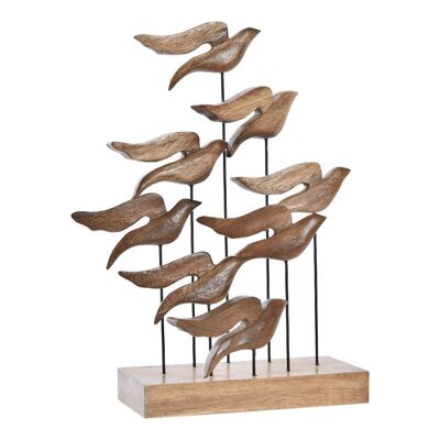 DECORACION ACACIA 27X9,5X33 PAJAROS NATURAL MARRON FD195453