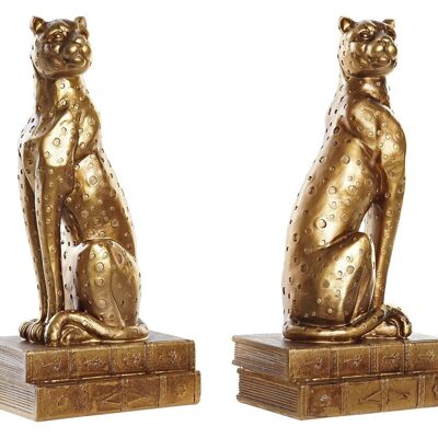 BOOKENDS SET 2 RESIN 16X11X33 LEOPARD FD195712