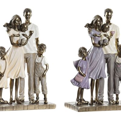 FIGURINE EN RÉSINE 17.5X8.5X26 FAMILLE 2 ASSORTIES. FD195845