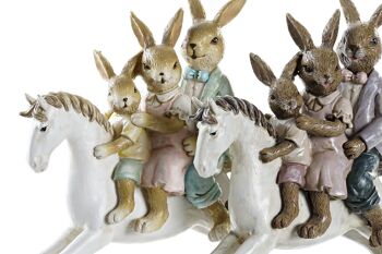 FIGURINE EN RÉSINE 19X6.5X20.5 LAPIN 2 ASSORTIMENTS. FD195869 2