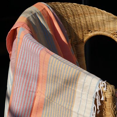 FOUTA DE ALGODÓN ORGÁNICO - Colección SUD - Color INDIA ORO