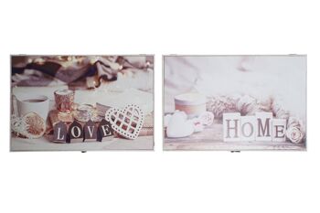 COUVERCLE COMPTOIR MDF 46.5X6X31.5 HOME LOVE 2 ASSORTIMENTS. GL187452 1