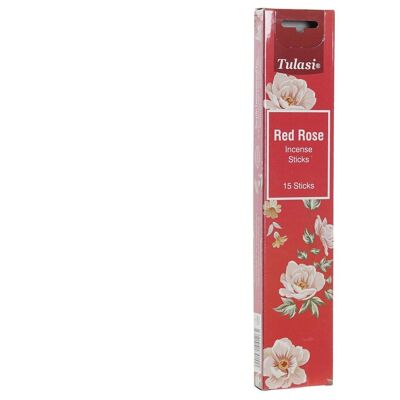 INCENSE STICK SET 15 AROMA 5X2X25.5 RED ROSES IN185666