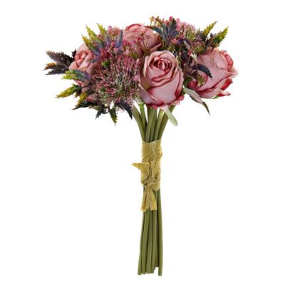 BOUQUET IN TESSUTO PLASTICO 20X24X34 24 BOUQUET ROSA JA172066