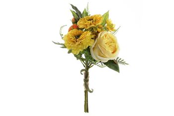 BOUQUET PE 20X20X37 ROSES JAUNES JA189242 1