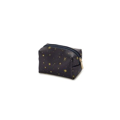 Mini cosmetic bag, Starry, navy blue