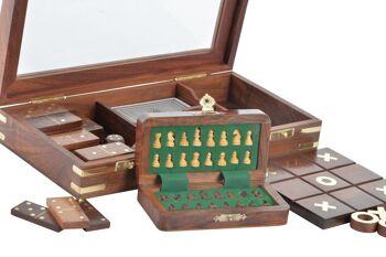 JEU SET 7 VERRE SHEESHAM 29,5X14,5X6 MARRON JM184843 2