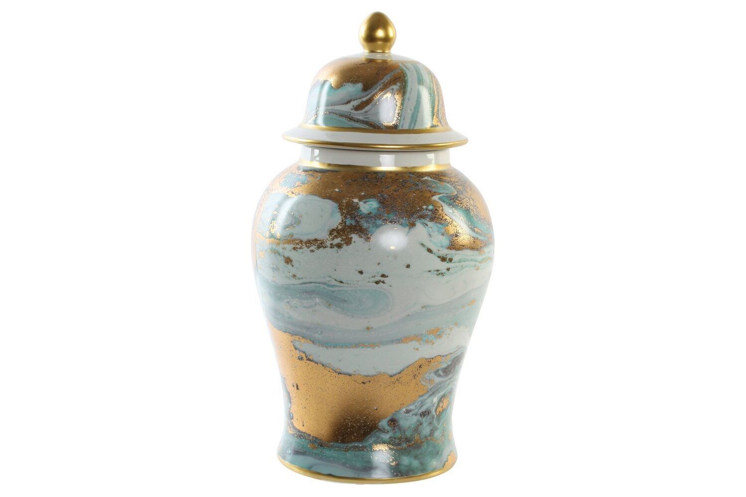 PORCELLANA TIBOR 23X23X43 COPERCHIO BLU JR190230