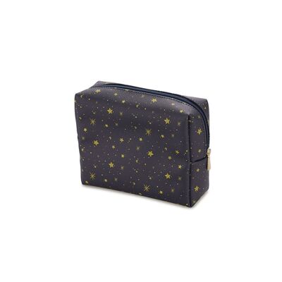 Cosmetic bag, Starry, navy blue, plastic