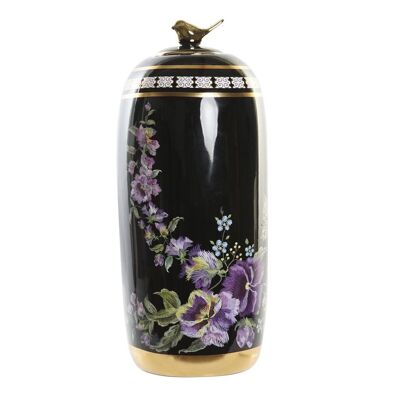 VASE PORCELAINE 19X19X42 FLEURS MULTICOLORE JR190249