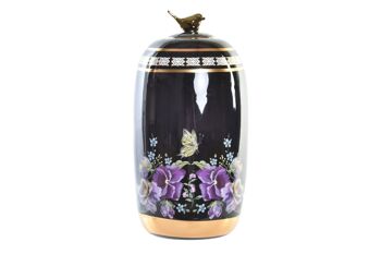 VASE PORCELAINE 16X16X32 FLEURS NOIRES JR190250 1