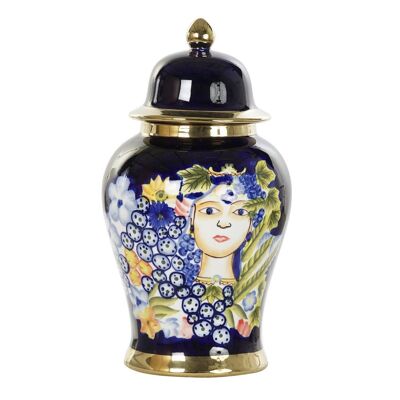 VASE PORCELAINE 22X22X42 CÔTÉ MULTICOLORE JR190256